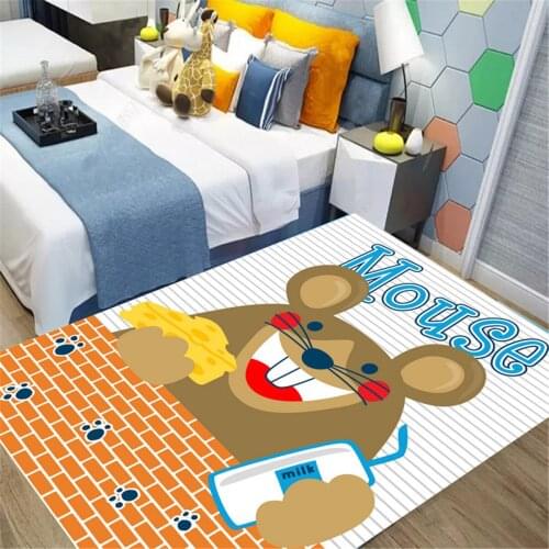 Funny House Fashion Soft Flannel 3D Printed Rugs Mat Rugs Anti-slip Large Rug Carpet Home Decoration