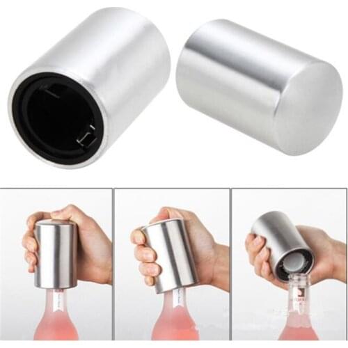DHL 100pcs Kitchen Stainless Steel Bottle Beer Opener Automatic Magnetic Beer Openers Bar Wine Tool destapadores