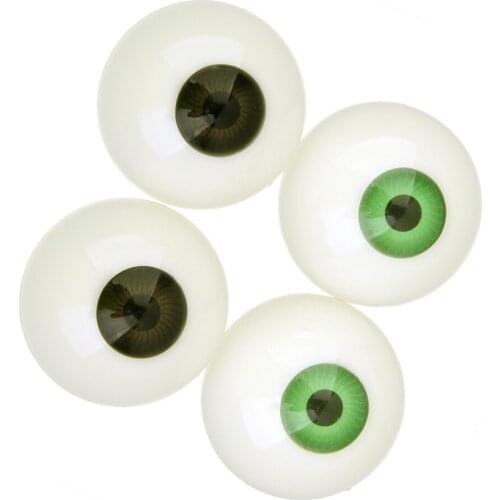2 Pairs Plastic Half Round Hollow Doll Eyeballs 30mm for Porcelain Dolls Doll Mask Skull Halloween Party Favors