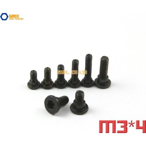 50 Pieces M3 x 4mm 12.9 Grade Alloy Steel Hexagon Socket Head Shoulder Screw Bolt