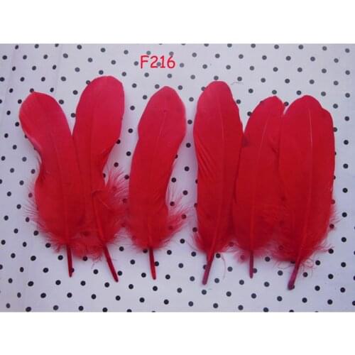 50 Pcs DIY Natural Fluffy goose Feathers red feathers clothing shoes hat accessories Wholesale Christmas tree decorations