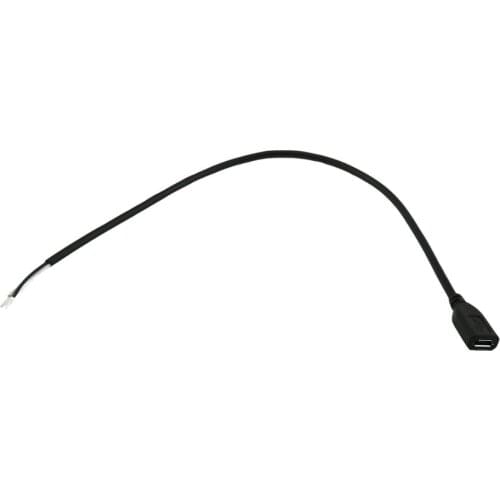 5x Micro USB 5 Pin Female Jack 2 Pin 2 Wire Charge Cable Cord Connectors DIY 1ft/30cm