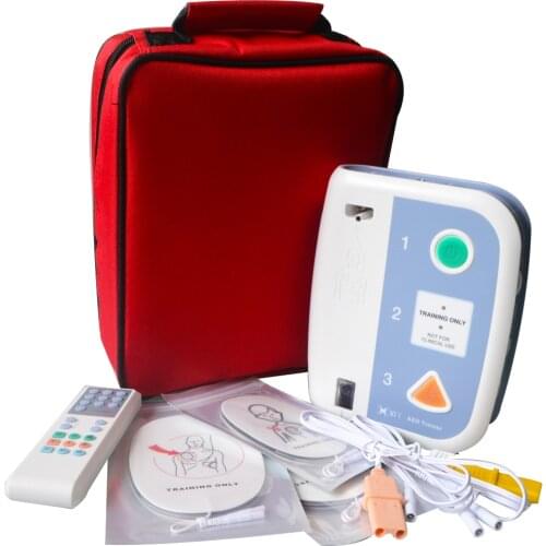 1 set 120C+ AED Trainer Automated External Defibrillator Teaching First Aid Training For CPR School Bilingual Teach Tools