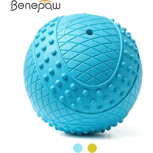 Benepaw Durable Floatable Pet Ball Squeaky Eco-friendly Natural Rubber Beef Flavor Small Large Dog Toys Teeth Cleaning
