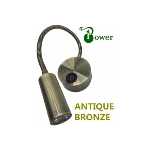 BRONZE FINISH 2W LED SWING ARM LIGHTS BEDROOM