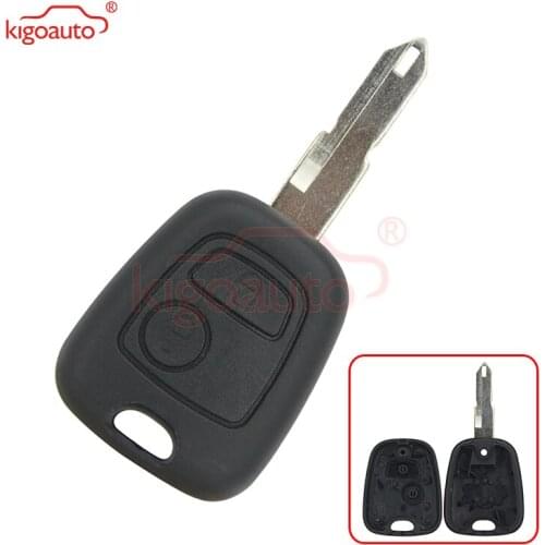 Kigoauto Remote car key shell case cover 2 Button NE72 key blade for Citroen for Peugeot 206
