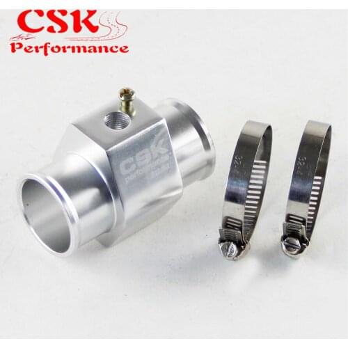 32MM 1.26" Water Temp Temperature Gauge Radiator Sensor Adaptor Attachment Aluminum Red / Blue / Siver / Gold