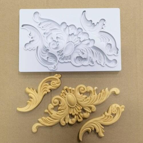 European Frame Fondant cake silicone mold Thorton Medallion pattern paper clay ceramic clay resin candy chocolates mold