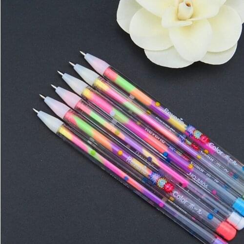 6 Color in 1 Gel Pens For Office Student Ink Pen Chalk Pen Xmas Gift JR Deals