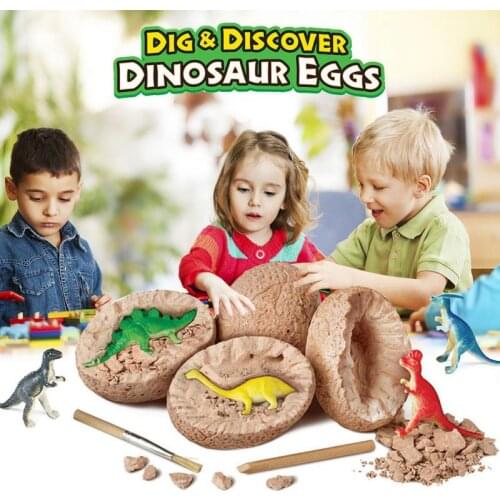 1pc Childrens Simulation Digging Fossils Dinosaur Eggs Adventure Surprise Science Early Educational Toy For Baby Kids Fun Gift
