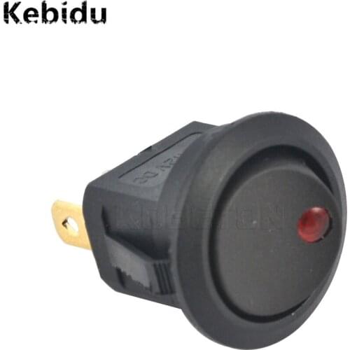 Kebidu 5pcs/lot SPST Switch Adapter DC 12V 3 pins Car Dashboard Dash Boat Toggle ON-OFF Rocker Switch Electronic Accessories