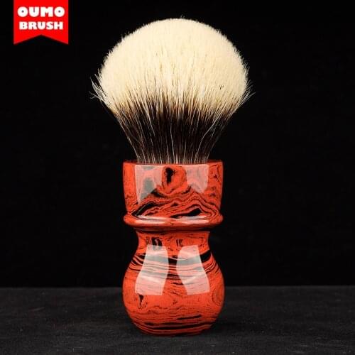 OUMO BRUSH - Carrys collection ‘Destiny Ebonite China red’ Shaving brush DHL free