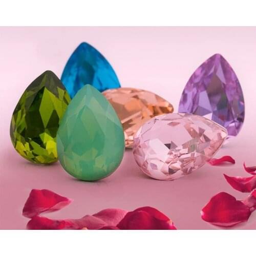 XiChuan 10 PCS Drop Crystal Rhinestones Decoration Pointback Shiny Strass Glass Stones DIY Wedding Dress Beads For Jewelry