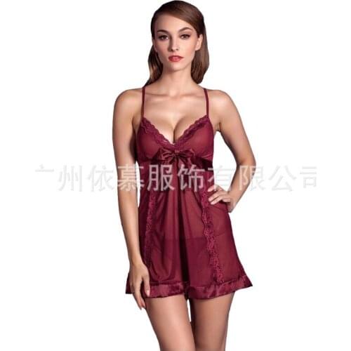 Fcare 2016 plus size XL, XXL, XXXL, XXXXL,5XL,6XL dress+g string wine red erotic sexy lingerie lace hot
