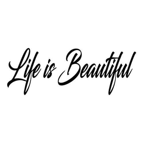 Life Is Beautiful Classic Cartoon Graffiti Car Sticker Suv Decal Auto Exterior Decorative KK18*7cm