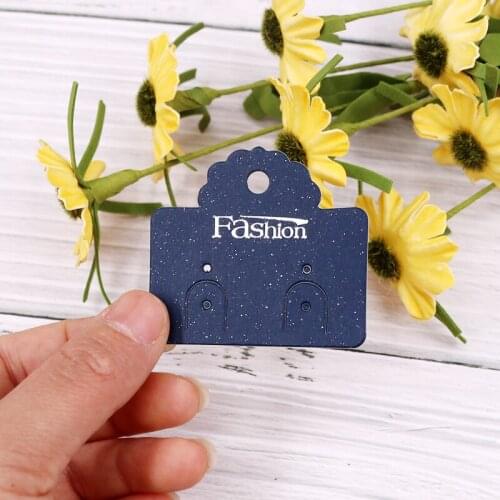 Fashion Design 5*4.5cm 100pcs/lot Blue Earring Cards Stud Drop Earrings Packing Display Organize Hanger Tags Cards