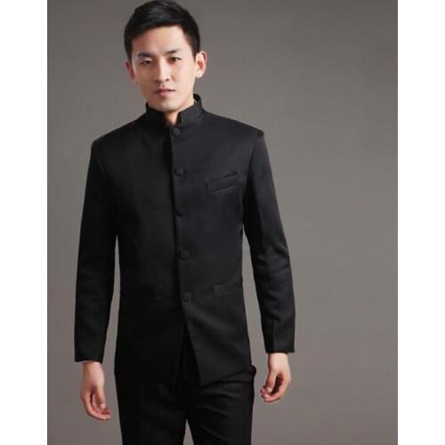 Chinese tunic suit mens blazer men formal dress latest coat pant designs suit men trouser marriage wedding suits for mens black