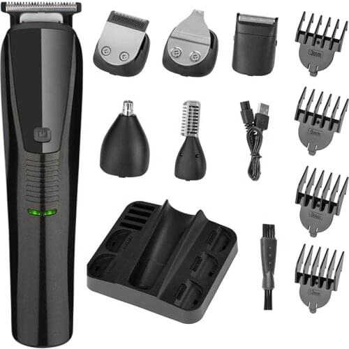 Beard Trimmer 6 in 1 Trimmer for Men Cordless Hair Clippers Nose Hair Trimmer Waterproof USB Fast Charging Low Noise