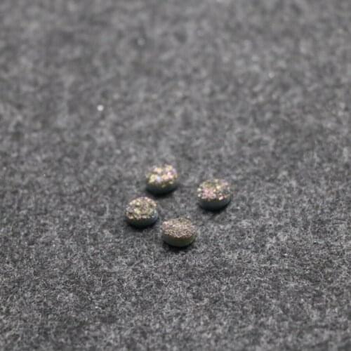 20pcs No Dirlled Hole Druzy Rainbow Slice Slab Tianium Stone Necklace Pendants Chain Necklace Druzy Drusy Bracelet Connector