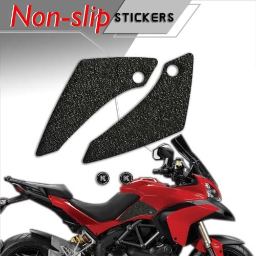 Motorcycle Non-slip Sticker Grips Protector Sticker Decal Gas Knee Grip Tank Traction Pad decals For DUCATI 10-14 MULTISTRADA