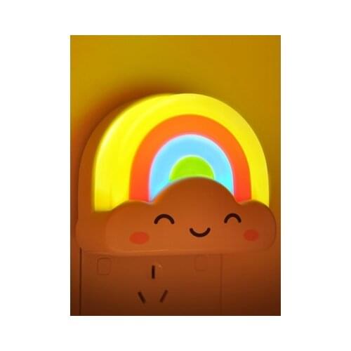 Novelty Creative Mini Rainbow LED Night Light Cute Light Kids Room Voice Control Light Room Lamp