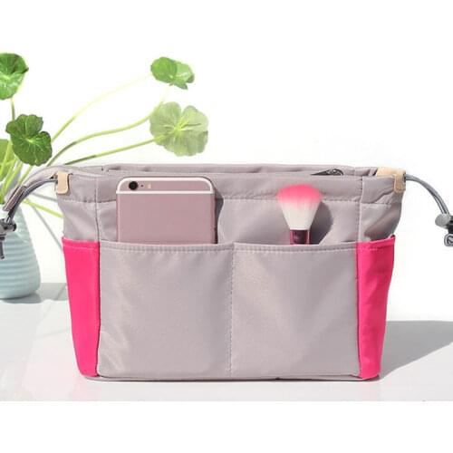 Organizer Insert Bag Women Nylon Travel Insert Organizer Handbag Liner Lady Makeup Cosmetic Bag Cheap Women Tote