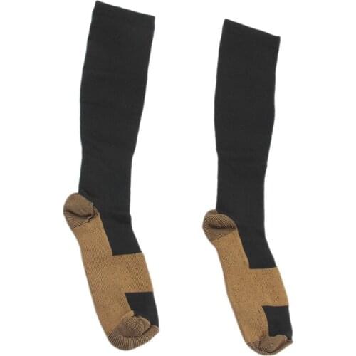Autumn Women Soft Mircle Anti-Fatigue Compression Socks Tired Achy Unisex Magic Ladies Black Skin Color