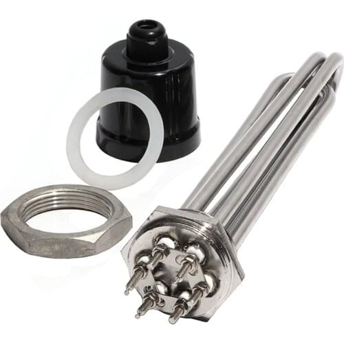 1 1/2" BSP/DN40 220V/380V Immersion Water Heater with Accessory 304SUS Electrical Heating Element 3KW/4.5KW/6KW/9KW/12KW