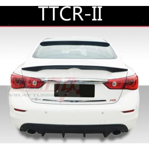 Spoilers Wings Carbon fiber car styling for Infiniti Q50 Q50L Spoiler 2014 2015 2016 Carbon fibers Carbon Rear Trunk Spoiler