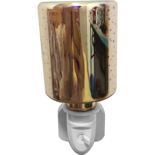 3D Glass Aroma Diffuser Lamp Light Wax Melt Essential Oil Humidifier UK Plug