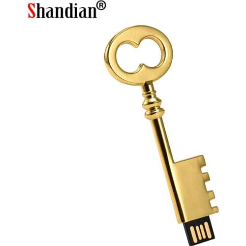 SHANDIAN USB Flash Drive Key Vormige Usb Pen Drive Sleutelhanger Pendrive 4 Gb 8Gb 16Gb 32Gb 64gb Usb 2.0 Memory Stick Micro Cle