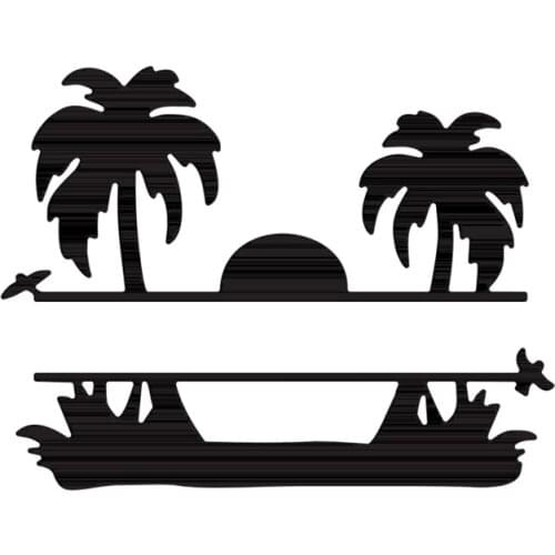 Cutting Dies Seaside Sunset Coconut Trees For DIY Scrapbooking Embossing Album Paper Cards Dies 2021 New