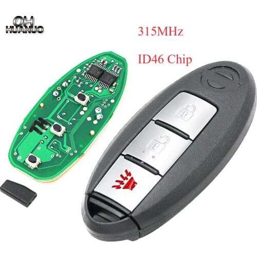 3 Buttons 315MHz with ID46 Chip 2+1 Buttons Smart Remote Key Fob For Nissan NEW TIIDA MARCH VERSA MICRA for 2010