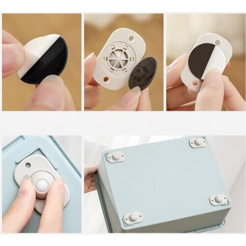 Stainless Steel Adhesive Pulley Furniture Universal Storage Box Roller Self Casters Pulley For Cabinet Trash 360° Caster