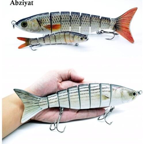 8 section 5.5inch 10inch fishing lure swimbait lure herring hard lure bait fishing tools 3D eyes life-like fish