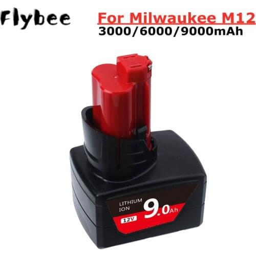 Power Tools Battery For Milwaukee M12 12V 9000mah Rechargeable Li-ion Battery XC 48-11-2440 48-11-2402 48-11-2411 48-11-2401 C12
