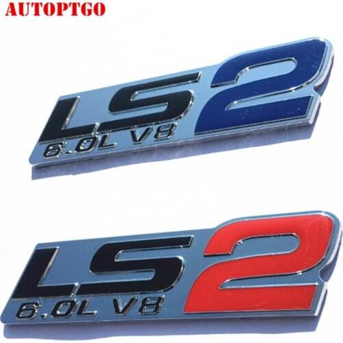Car Styling LS2 6.0L V8 Logo Emblem Badge Decal Sticker For Chevy Chevrolet Front Rear Side Tailgate Trunk