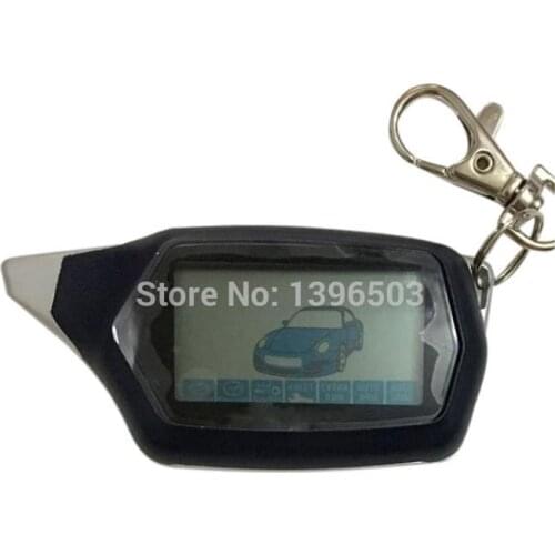Wholesale Russian C9 LCD Remote Control Keychain Fob for Key Chain StarLine C9 two way car alarm system signal FM transmitter C9