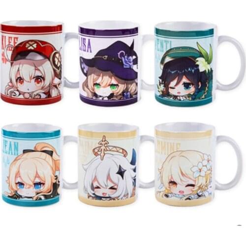 Cosmile Anime Game Genshin Impact Paimon lisa Ceramic mug Water Cup prop Daily cosplay cute lovely cos Gift