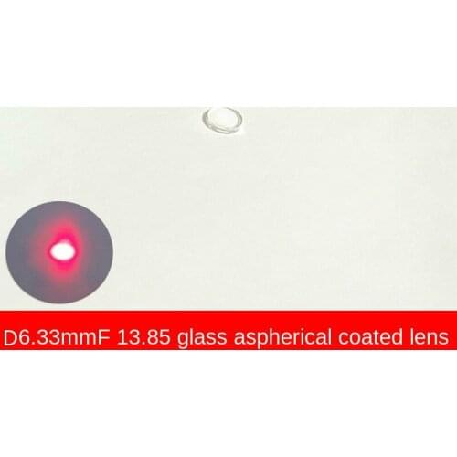 D6.33 Focal Length F13.85 Laser Module Focusing Lens Aspheric Collimating Lens Transmitting Tube Coating Lens