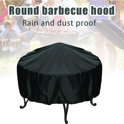 Hot Fire Pit Cover Round Brazier Stove Cover Waterproof Windproof Sun Protection for Outdoors barbacoa de carbón kamado grill