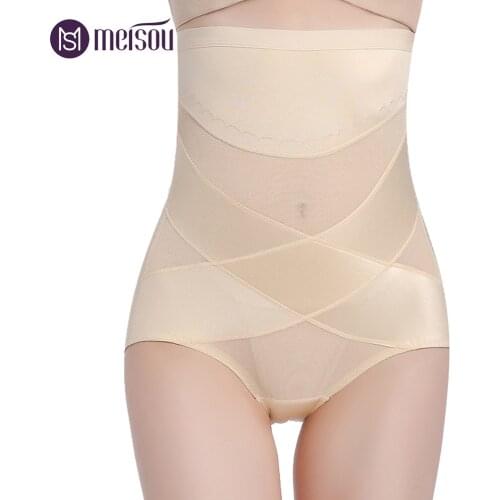 Meisou High Waist Trainer Body Shaper Slimming Underwear Womens Binders and Shapers Corset Panties For woman Sexy Briefs
