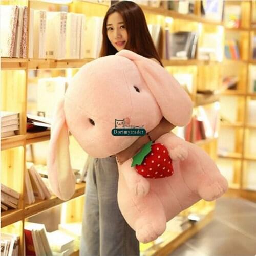 Dorimytrader Lovely 70cm Giant Soft Cartoon Bunny Stuffed Toy Pop Plush Anime Rabbit Doll Pillow Girl Gift 28inches DY61602