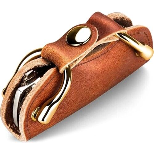 Hot Selling Multi Functional Vintage Novelty Key Storage Device Crafted Leather Key Bag -B5