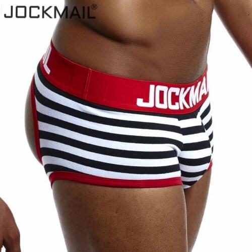 JOCKMAIL Brand Sexy Underwear Men Jockstrap Breathable cueca Gay Underwear Cotton boxershorts Panties Low Waist G-strings