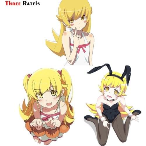 Three Ratels FC678 Anime Girl Oshino Shinobu Monogatari Series Car Stickers Skateboard Decal