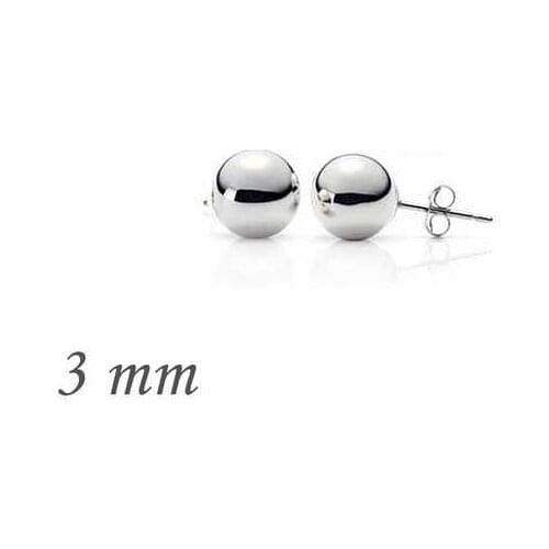 Original 925 Sterling Silver Ball Earrings-3mm Quality products, Flamboyant Designs Hundreds Of kinds of earrings
