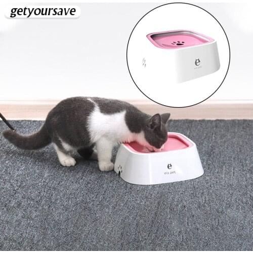 Water Bowl for Dogs Non-wet Mouth Cat Bowls Dog Feeder Puppy Floating Drinker 1.5 L Eco-friendly Drinking Waterer Pets Supplies