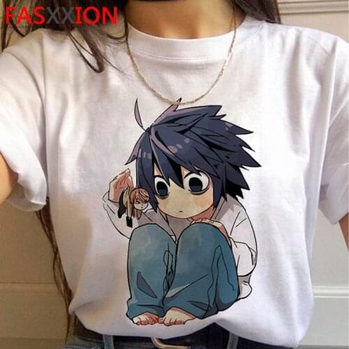Death Note summer top male kawaii white t shirt harajuku kawaii summer top tumblr