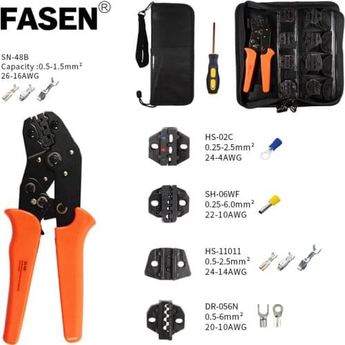 SN Crimping Tool Wiring Crimp Pliers Bare Insulation Ratchet Terminals Multitool Portfolio Tools kit Replacement jaw